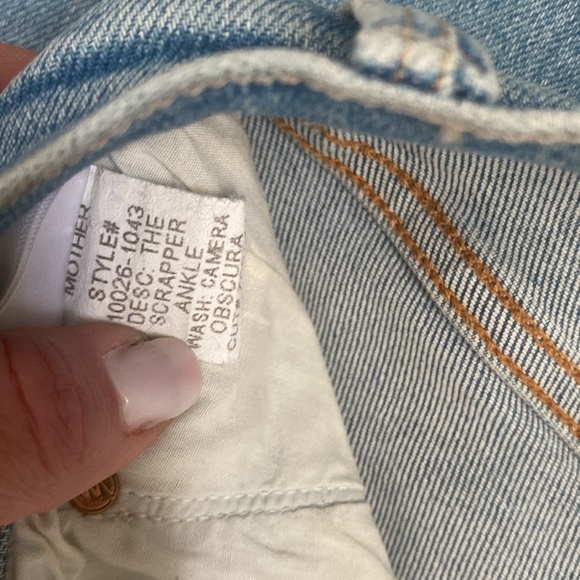 MOTHER THE SCRAPPER ANKLE IN CAMERA OBSCURA HI RISE BUTTON FLY STRETCH DENIM - Picture 10 of 12